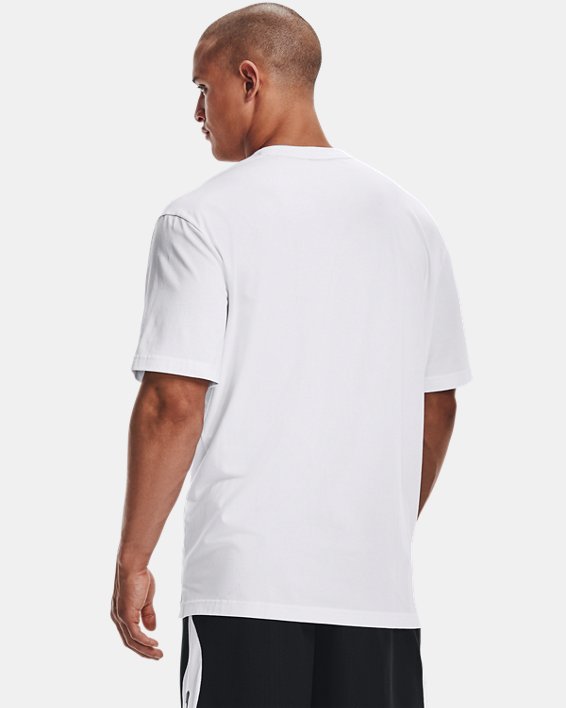 Men's UA Embiid Talker T-Shirt, White, pdpMainDesktop image number 2